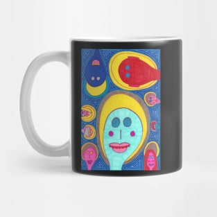 Collection of Saints in Blue Mug